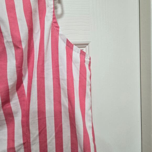J.Crew Sleeveless Pink White Striped Button-Up Shirt Medium - Picture 9 of 9